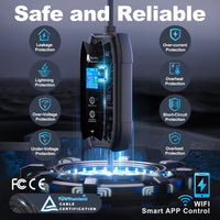 Thumbnail for Bærbar Elbillader Type 2 – 16A 3,5kW med WiFi og APP-styring | 1-faset | 5m kabel